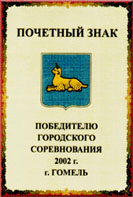 Почетный знак городского исполнительного комитета и городского Совета депутатов за 2002 год